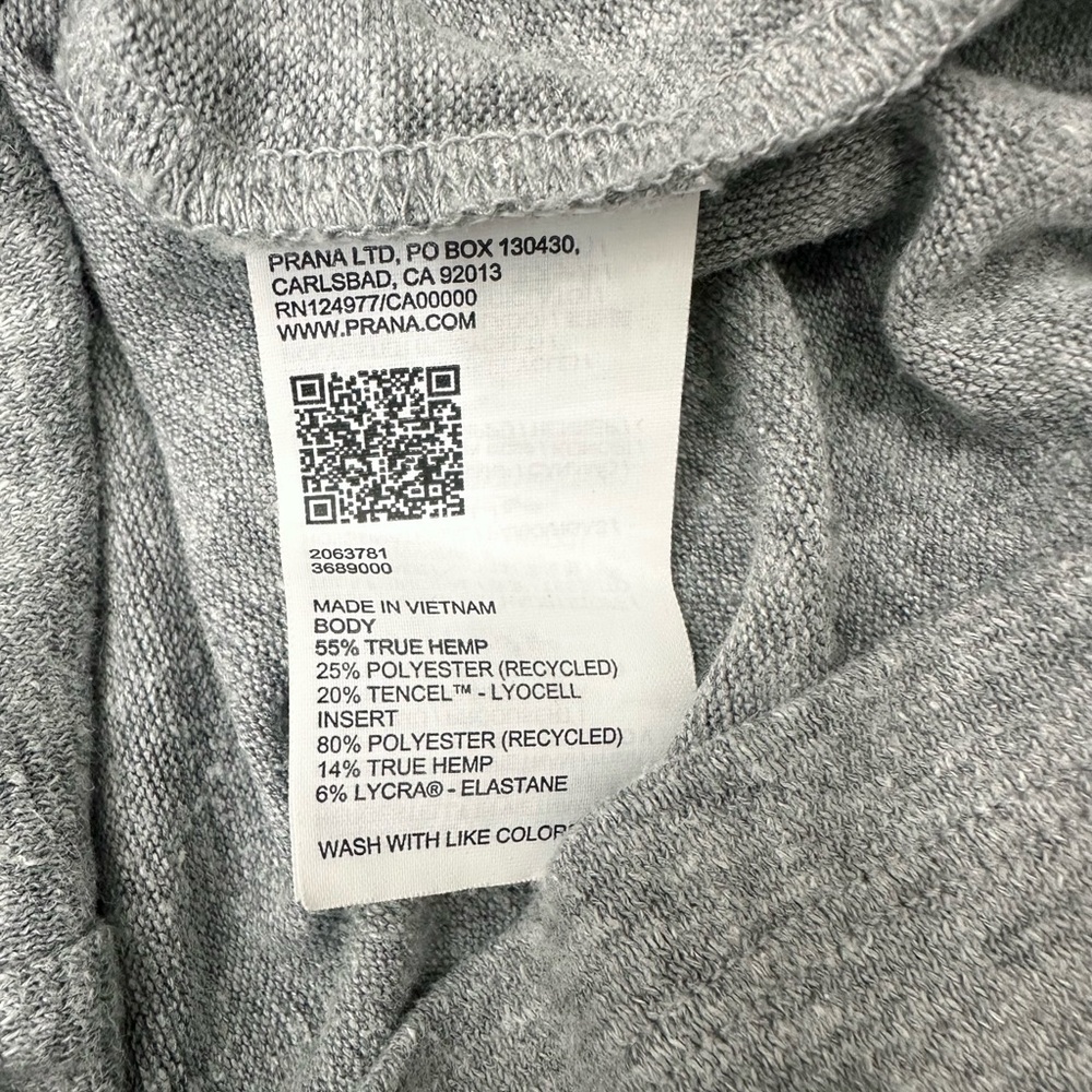 prAna Cozy Up Bayjour Jumpsuit Size Small Gray Hemp Blend - Picture 4 of 10